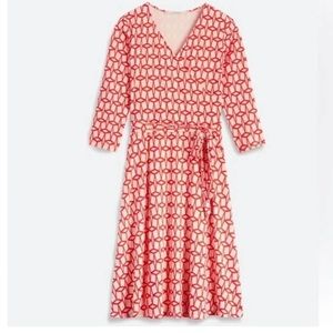 41 Hawthorne pink and red wrap dress